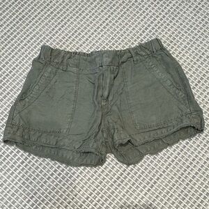Joie Green Linen Shorts Size XXS